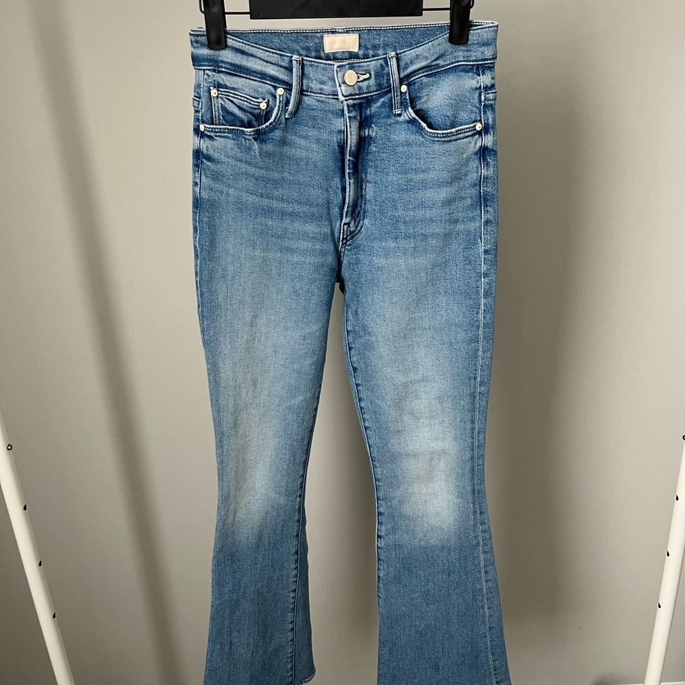 MOTHER Denim High Waisted Weekender Skimp Flare Jeans